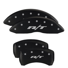 Load image into Gallery viewer, MGP 4 Caliper Covers Engraved Front & Rear RT Black finish silver ch Caliper Covers MGP