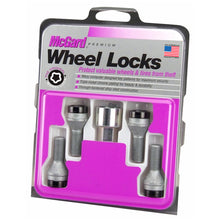 Load image into Gallery viewer, McGard Wheel Lock Bolt Set - 4pk. (Cone Seat) M12X1.5 / 17mm Hex / 25.5mm Shank Length - Black Wheel Bolts McGard