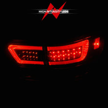 Load image into Gallery viewer, ANZO 11-13 Jeep Grand Cherokee LED Taillights w/ Lightbar Black Housing/Clear Lens 4pcs Tail Lights ANZO