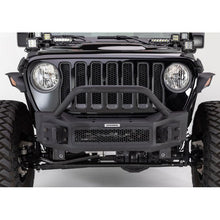 Load image into Gallery viewer, Go Rhino 07-20 Jeep Wrangler JL/JLU/JK/JKU/Gladiator JT Rockline Front Stubby Bumper w/ Overrider Bumpers - Steel Go Rhino