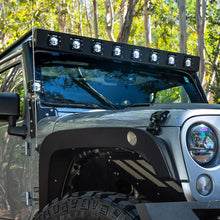 Load image into Gallery viewer, Go Rhino 07-18 Jeep Wrangler JK WLF Windshield Light Mount Frame - Eight Cube Lights Light Mounts Go Rhino