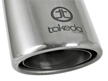 Load image into Gallery viewer, aFe Takeda 304 Stainless Steel Clamp-On Exhaust Tip 2.5in. Inlet / 4in. Outlet / 8in. L - Polished Tips aFe