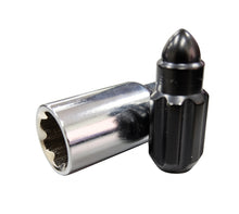 Load image into Gallery viewer, NRG 500 Series M12 X 1.5 Bullet Shape Steel Lug Nut Set - 21 Pc w/Lock Key - Black Lug Nuts NRG
