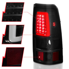 Load image into Gallery viewer, ANZO 1999-2002 Chevy Silverado 1500 LED Taillights Plank Style Black w/Smoke Lens Tail Lights ANZO