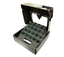 Load image into Gallery viewer, NRG 500 Series M12 X 1.5 Bullet Shape Steel Lug Nut Set - 21 Pc w/Lock Key - Neochrome Lug Nuts NRG
