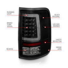 Load image into Gallery viewer, ANZO 2004-2006 Ford F-150 LED Tail Lights w/ Light Bar Black Housing Smoke Lens Tail Lights ANZO