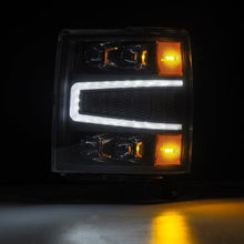 Load image into Gallery viewer, AlphaRex 04-15 Chevy 1500HD NOVA-Series LED Proj Headlights Black w/Activ Light/Seq Signal & SB DRL Headlights AlphaRex