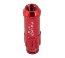 Load image into Gallery viewer, NRG 700 Series M12 X 1.25 Steel Lug Nut w/Dust Cap Cover Set 21 Pc w/Locks & Lock Socket - Red Lug Nuts NRG