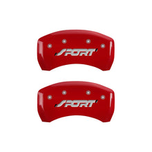 Load image into Gallery viewer, MGP 4 Caliper Covers Engraved Front & Rear SPORT Red finish silver ch Caliper Covers MGP