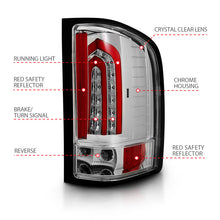 Load image into Gallery viewer, ANZO 2007-2013 Chevrolet Silverado 1500 LED Taillights Chrome Tail Lights ANZO