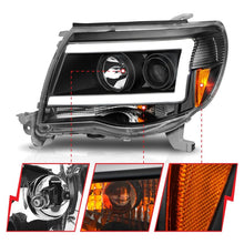 Load image into Gallery viewer, ANZO 05-09 Toyota Tacoma Projector Light Bar Style Headlights w/ C Light Bar Headlights ANZO