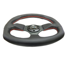 Load image into Gallery viewer, NRG Reinforced Steering Wheel (320mm Horizontal / 330mm Vertical) Leather w/Red Stitching Steering Wheels NRG