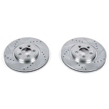Load image into Gallery viewer, Power Stop 06-08 Jaguar S-Type Front Evolution Drilled & Slotted Rotors - Pair Brake Rotors - Slot & Drilled PowerStop