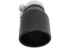 Load image into Gallery viewer, aFe Power Gas Exhaust Tip Black- 3 in In x 4.5 out X 9 in Long Bolt On (Black) Catback aFe