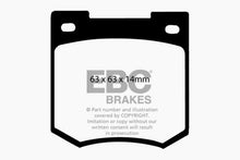 Load image into Gallery viewer, EBC 67-70 Ford Cortina 1.6 Yellowstuff Front Brake Pads Brake Pads - Performance EBC