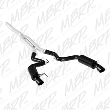 Load image into Gallery viewer, MBRP 15-18 Ford Mustang EcoBoost 2.3L Black 3in Cat Back Dual Split Rear Exit (Street Version) Catback MBRP