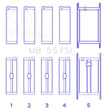 Load image into Gallery viewer, King Small Block Chevy (Size STD) Silicon Aluminum Bi-Metal Main Bearing Set Bearings King Engine Bearings