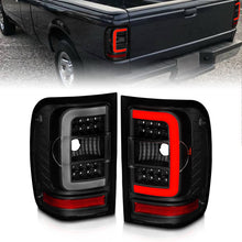 Load image into Gallery viewer, ANZO 01-11 Ford Ranger LED Taillights - Black Housing w/ Smoke Lens & Light Bar Tail Lights ANZO