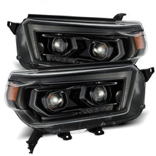 Load image into Gallery viewer, AlphaRex 10-13 Toyota 4Runner PRO-Series Proj Headlights Plank Style Alpha Blk w/Seq Signal/DRL Headlights AlphaRex