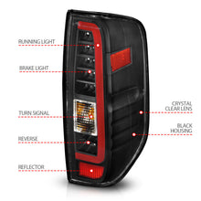 Load image into Gallery viewer, ANZO 2005-2021 Nissan Frontier LED Taillights Black Housing/Clear Lens Tail Lights ANZO