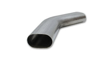 Load image into Gallery viewer, Vibrant 3in Oval (Nominal Size) T304 SS 45 deg Mandrel Bend 6in x 6in leg lengths Steel Tubing Vibrant