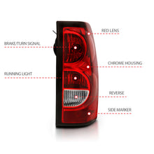 Load image into Gallery viewer, ANZO 2004-2007 Chevy Silverado Taillight Red/Clear Lens w/Black Trim (OE Replacement) Tail Lights ANZO