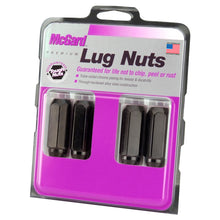 Load image into Gallery viewer, McGard Hex Lug Nut (Cone Seat) M14X2.0 / 13/16 Hex / 2.25in. Length (4-Pack) - Black Lug Nuts McGard