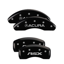 Load image into Gallery viewer, MGP 4 Caliper Covers Engraved Front Acura Engraved Rear RSX Black finish silver ch Caliper Covers MGP