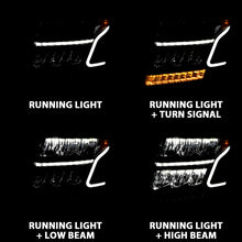 Load image into Gallery viewer, ANZO 15-20 Chevy Tahoe/Suburban LED Light Bar Style Headlights Black w/Sequential w/DRL w/Amber Headlights ANZO