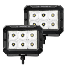 Load image into Gallery viewer, Go Rhino Xplor Bright Series Rectangle LED Spot Light Kit (Surface/Thread Stud Mnt) 4x3 - Blk (Pair) Light Bars & Cubes Go Rhino