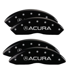 Load image into Gallery viewer, MGP 4 Caliper Covers Engraved Front & Rear Acura Black finish silver ch Caliper Covers MGP
