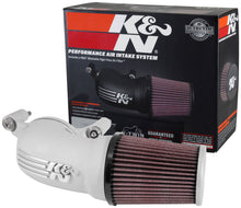 Load image into Gallery viewer, K&N 01-17 Harley Davidson Softail / Dyna FI Performance Air Intake System Silver Cold Air Intakes K&N Engineering