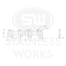 Load image into Gallery viewer, Stainless Works Small Block Ford 4.6L 2V Round Port Header 304SS Exhaust Flanges 1-3/4in Primaries Flanges Stainless Works