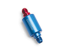 Load image into Gallery viewer, Russell Performance Red/Blue Anodized (3in Length 1-1/4in dia. -6 male inlet/outlet) Fuel Filters Russell