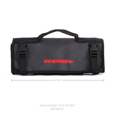 Load image into Gallery viewer, Go Rhino XVenture Gear First Aid Roll - Large (5x5in. Closed) 12oz Waxed Canvas - Black Cargo Boxes & Bags Go Rhino