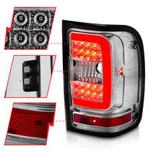 Load image into Gallery viewer, ANZO 2001-2011 Ford Ranger LED Tail Lights w/ Light Bar Chrome Housing Clear Lens Tail Lights ANZO