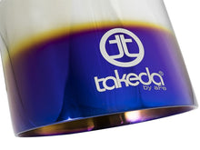 Load image into Gallery viewer, aFe Takeda 304 Stainless Steel Clamp-On Exhaust Tip 2.5in. Inlet / 4.5in. Outlet - Blue Flame Tips aFe