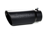 Load image into Gallery viewer, Sinister Diesel Universal Black Ceramic Coated Stainless Steel Exhaust Tip (4in to 5in) Tips Sinister Diesel