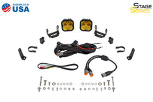 Load image into Gallery viewer, Diode Dynamics SS3 LED Bumper 1 In Roll Bar Kit Sport - Yellow SAE Fog (Pair) Light Accessories and Wiring Diode Dynamics