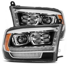 Load image into Gallery viewer, AlphaRex 09-18 Dodge Ram 2500 LUXX LED Proj Headlights Plank Style Black w/Activ Light/DRL Headlights AlphaRex
