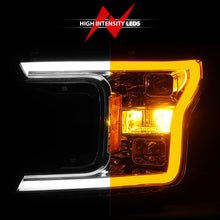 Load image into Gallery viewer, ANZO 2018-2020 Ford F-150 Projector Headlight w/Plank Style Switchback Chrome Housing Headlights ANZO