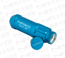 Load image into Gallery viewer, NRG 700 Series M12 X 1.25 Steel Lug Nut w/Dust Cap Cover Set 21 Pc w/Locks & Lock Socket - Blue Lug Nuts NRG
