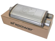 Load image into Gallery viewer, aFe MACHForce XP SS Muffler 3in Center Inlet / 3in Offset Outlet 22in L x 11in W x 6in H Body Muffler aFe