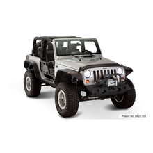 Load image into Gallery viewer, Bushwacker 07-18 Jeep Wrangler Flat Style Flares 4pc Fits 2-Door Sport Utility Only - Black Fender Flares Bushwacker