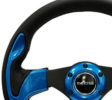 Load image into Gallery viewer, NRG Reinforced Steering Wheel (320mm) Blk w/Blue Trim Steering Wheels NRG