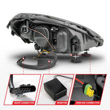 Load image into Gallery viewer, ANZO 05-13 Chevrolet Corvette Projector Headlights w/switchback & Sequential LED - Black Amber Headlights ANZO