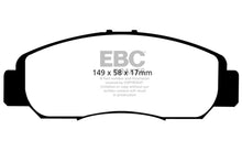 Load image into Gallery viewer, EBC 06-11 Acura CSX (Canada) 2.0 Ultimax2 Front Brake Pads Brake Pads - OE EBC