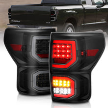 Load image into Gallery viewer, ANZO 2007-2013 Toyota Tundra LED Taillights Plank Style Black w/Smoke Lens Tail Lights ANZO