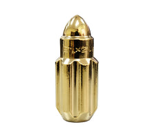 Load image into Gallery viewer, NRG 500 Series M12 X 1.5 Bullet Shape Steel Lug Nut Set - 21 Pc w/Lock Key - Chrome Gold Lug Nuts NRG
