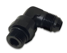 Load image into Gallery viewer, Vibrant -8AN Male Flare to Male -6AN ORB Swivel 90 Degree Adapter Fitting - Anodized Black Fittings Vibrant